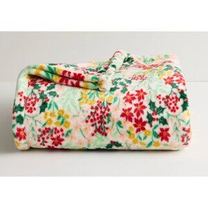 The Big One® Holiday Holly Oversized Supersoft Plush Throw Blanket NWT